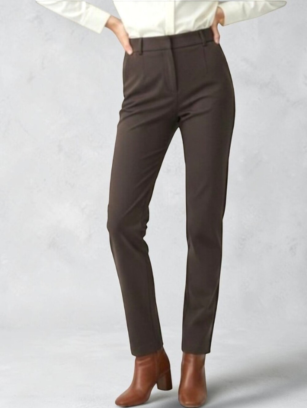 🗽7th Avenue Design Studio N.Y. & Company- Brown 95% Cotton, 5% Spandex Pants